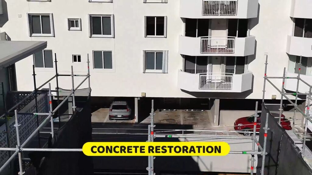 Twin Towers concrete restoration project video by C.A.R.E. Construction
